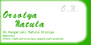 orsolya matula business card